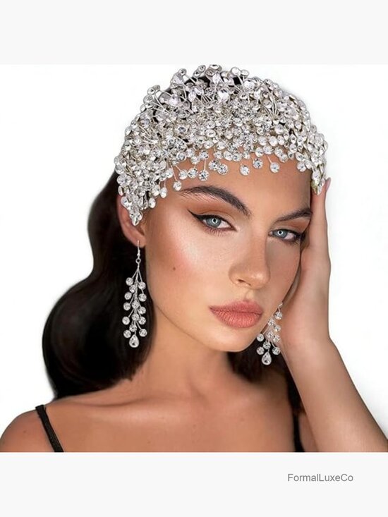 Handmade Rhinestone Wedding Headpiece Bridal Headband Hair Accessory main image 4
